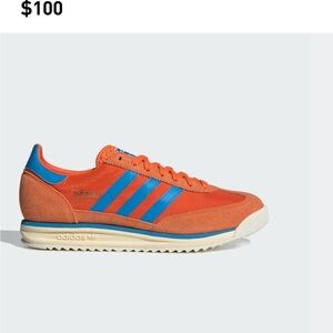 Adidas Orange and Blue Athletic Shoes for Performance
